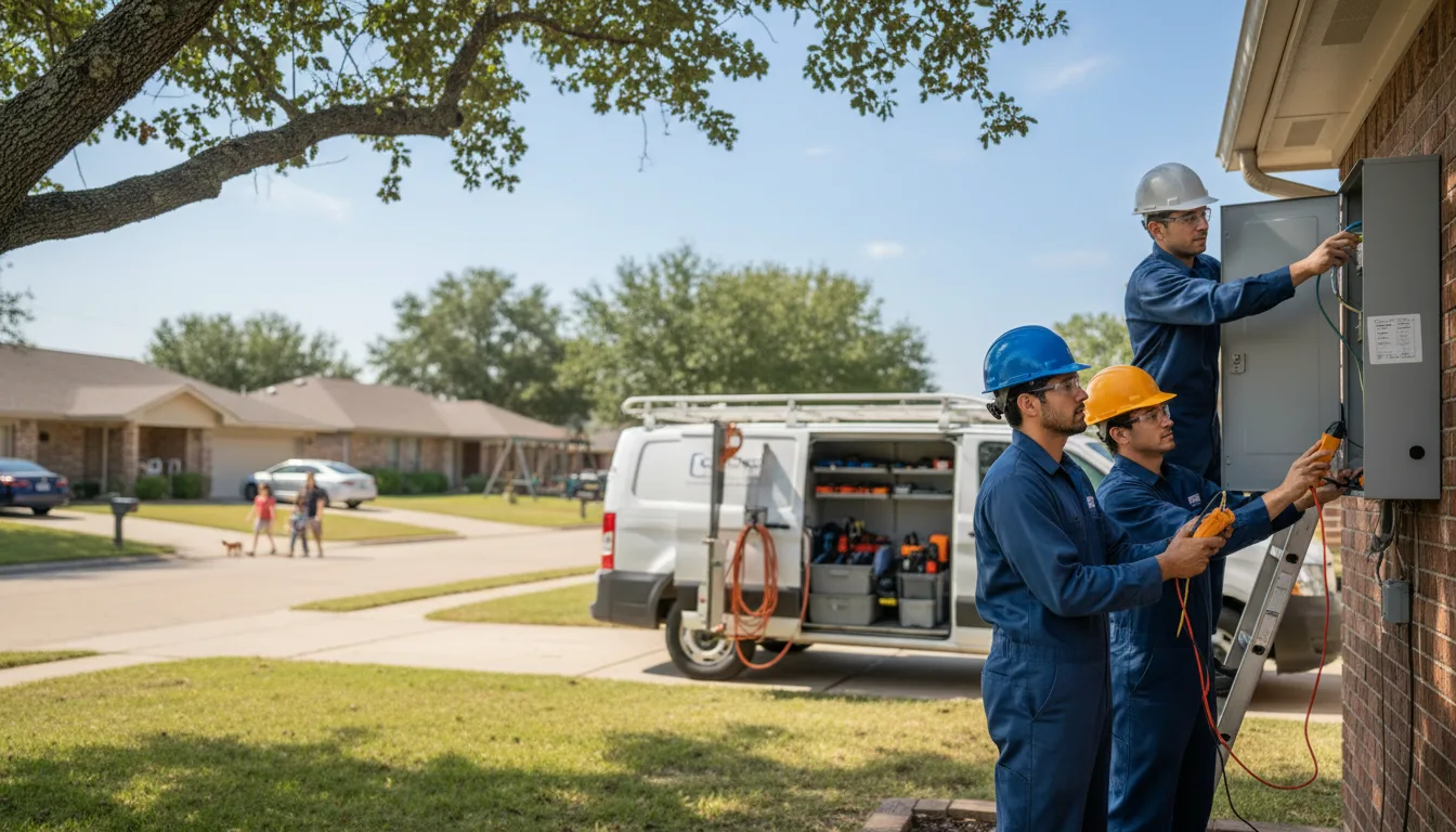 Certified electrician providing emergency electrical services in Overton, TX